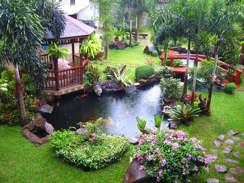 Thiết kế tiểu cảnh nước trong sân vườn