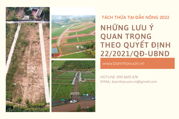 Quy Định Về Tách Thửa Đất Tỉnh Đắk Nông 2022